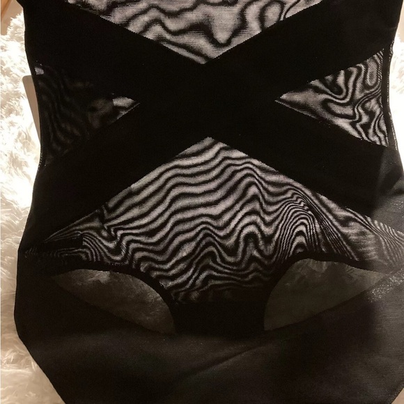 NWT BEBE BRIEF Black High Waisted Laser Power Microfiber Sexy - Picture 4 of 4